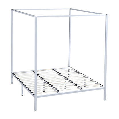 Stylish design 4 Four Poster King Bed Frame-Gold/Cream