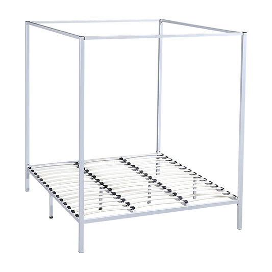 Stylish design 4 Four Poster King Bed Frame-Gold/Cream