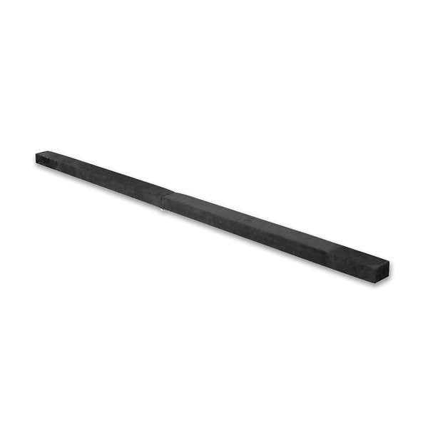  2.2m Gymnastics Folding Balance Beam Black Synthetic Suede