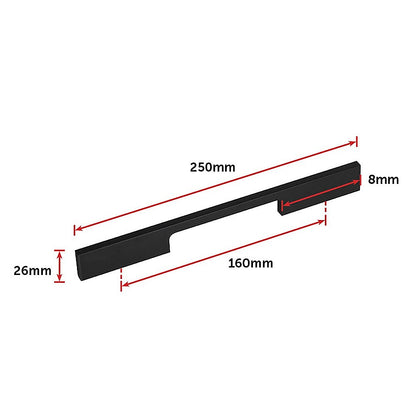 160Mm Black Kitchen Cabinet Handles