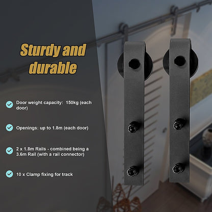 3.6M Sliding Barn Door Hardware