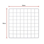 12 Cube Wire Grid Storage Cabinet - White
