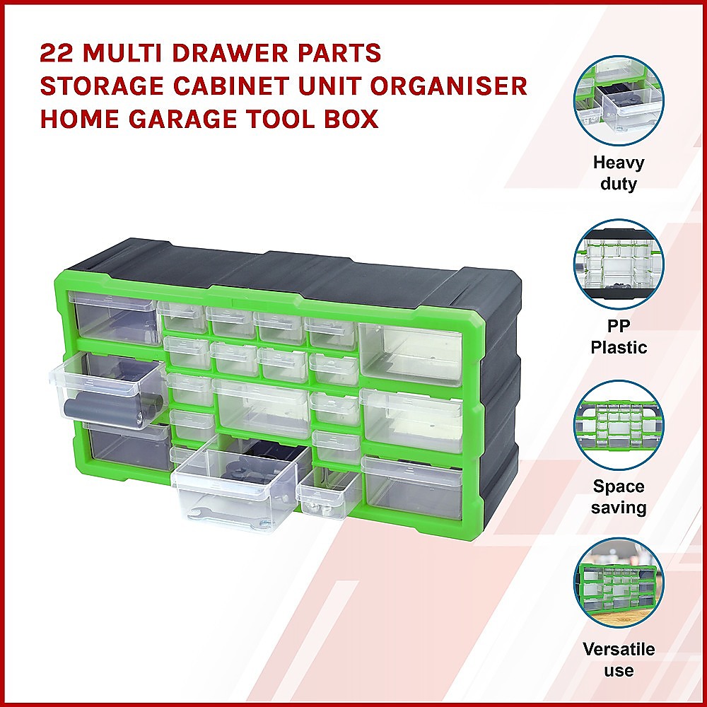 Home Garage 22-Drawer Parts Organizer