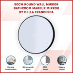 Round Wall Mirror Bathroom Makeup Mirror-80cm/90cm