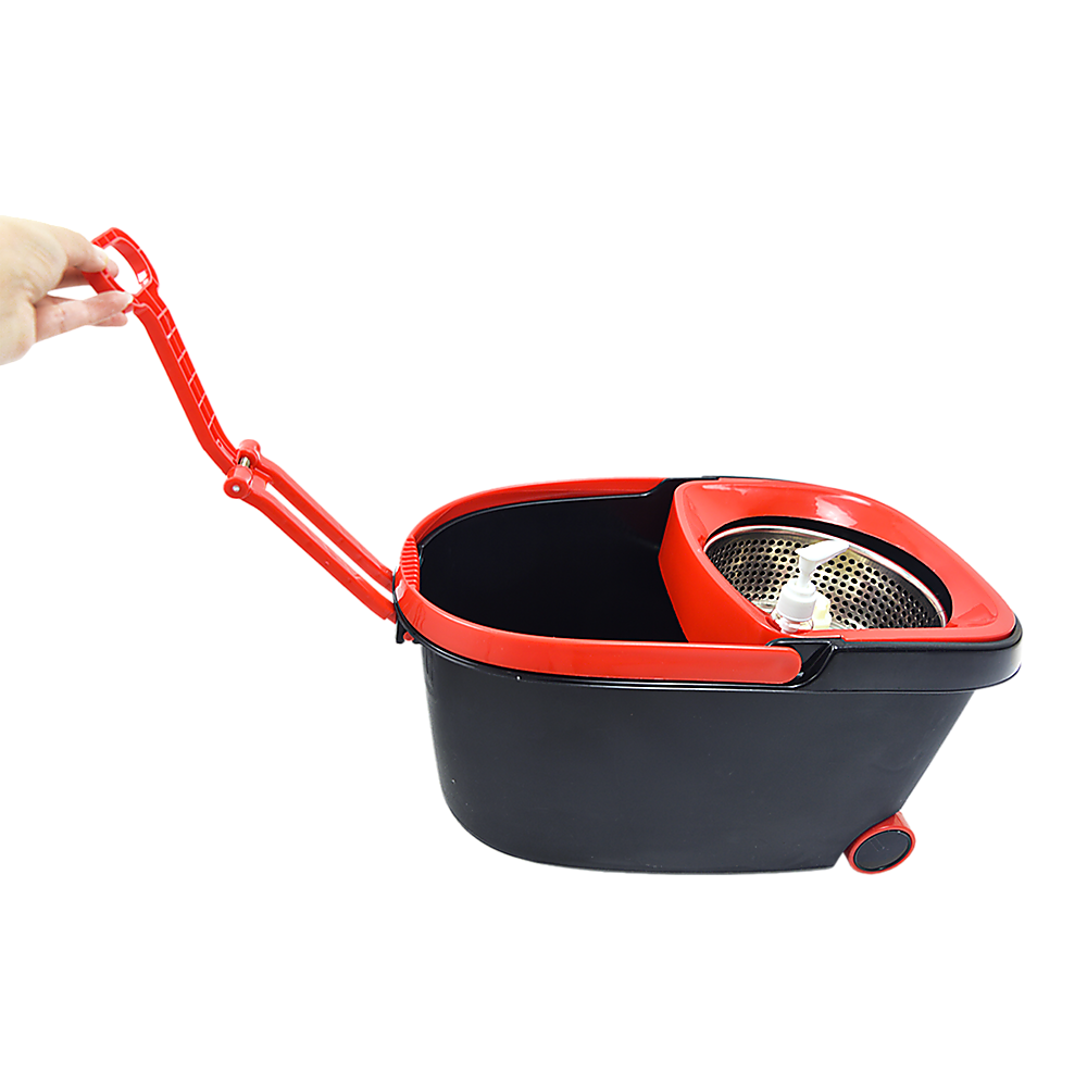 Spin Rotating Mop And Bucket Set - 4 Microfibre Mop Heads