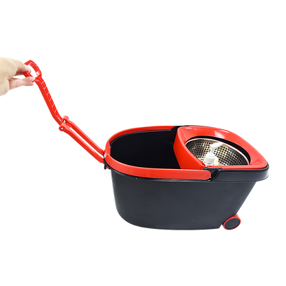 Spin Rotating Mop And Bucket Set - 4 Microfibre Mop Heads