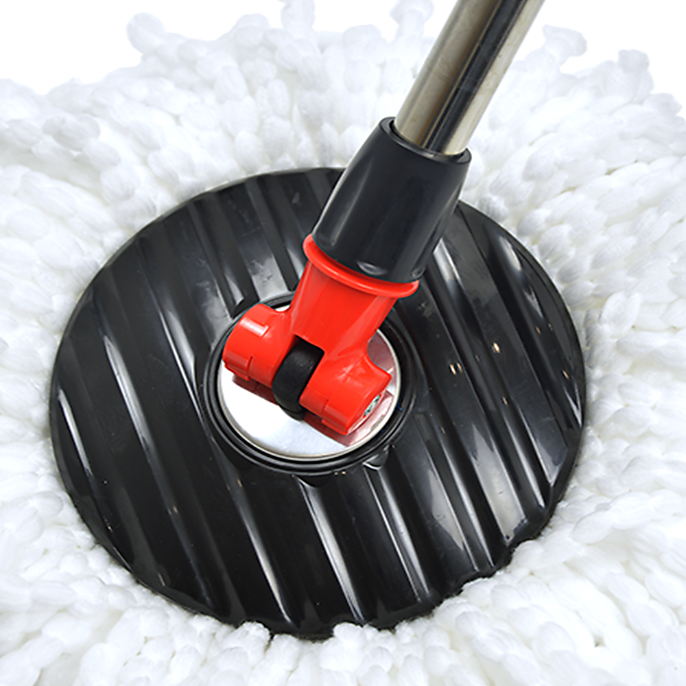 Spin Rotating Mop And Bucket Set - 4 Microfibre Mop Heads