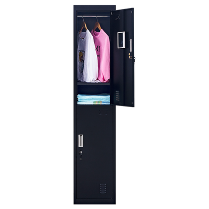 Dual-Compartment Vertical Wardrobe Space-Saving Organization