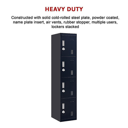 Quadruple-Door Vertical Cabinet Organize With Ease