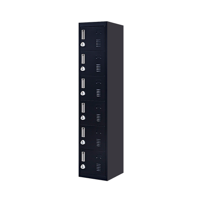 Six-Door Vertical Cabinet Spacious Storage For Gym And Office