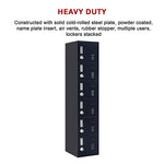 Six-Door Vertical Cabinet Spacious Storage For Gym And Office
