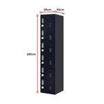 Six-Door Vertical Cabinet Spacious Storage For Gym And Office