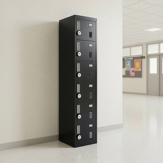 Hexa-Compartment Locker Efficient Organization For All Needs