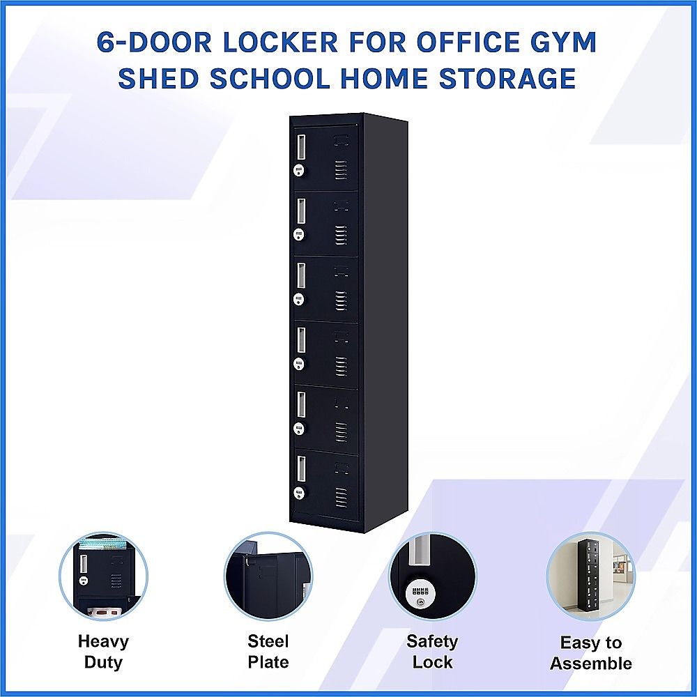 Hexa-Compartment Locker Efficient Organization For All Needs
