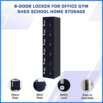 Hexa-Compartment Locker Efficient Organization For All Needs