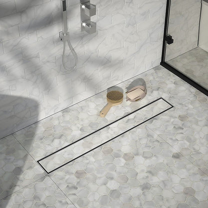 1000mm Stainless Steel Tile Insert Shower Drain - Centre Outlet Floor Waste