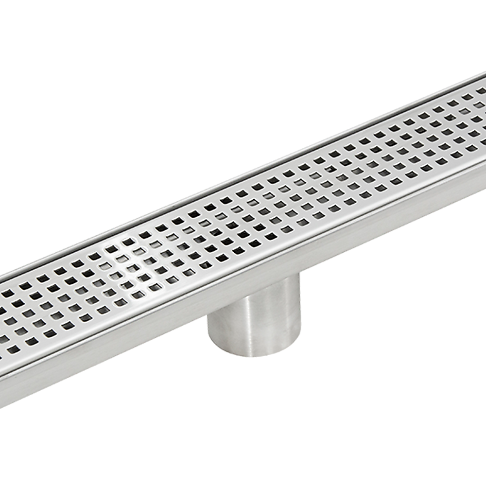 1000Mm Stainless Steel Grate Shower Drain Square Pattern