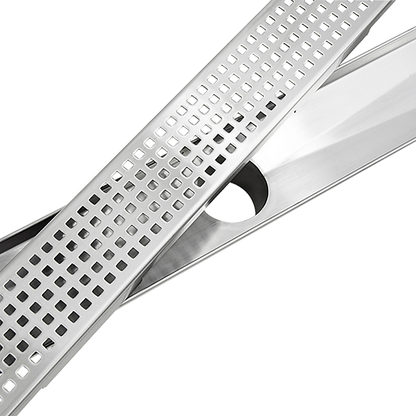 1000Mm Stainless Steel Grate Shower Drain Square Pattern