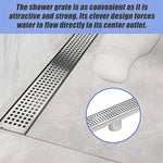 1200Mm Stainless Steel Grate Shower Drain Square Pattern