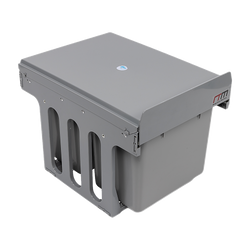 2X 15L Pull Out Trash Bin - Dual Kitchen Garbage Waste Cabinet