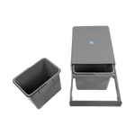 2X 15L Pull Out Trash Bin - Dual Kitchen Garbage Waste Cabinet