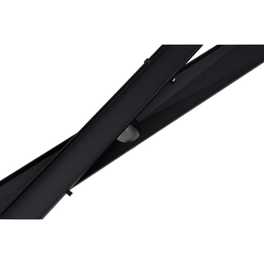 1000mm Black Tile Insert Shower Drain - Centre Outlet Floor Waste