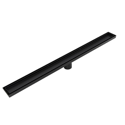 1000mm Black Tile Insert Shower Drain - Centre Outlet Floor Waste