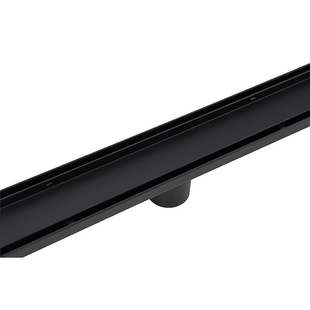 1000mm Black Tile Insert Shower Drain - Centre Outlet Floor Waste