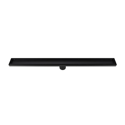 1000mm Black Tile Insert Shower Drain - Centre Outlet Floor Waste