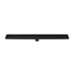 1200mm Black Tile Insert Shower Drain - Centre Outlet Floor Waste