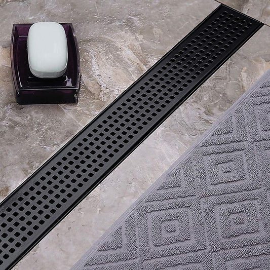 900Mm Black Grate Shower Drain Square Pattern