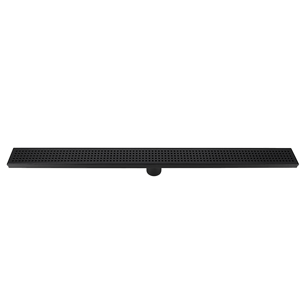 900Mm Black Grate Shower Drain Square Pattern