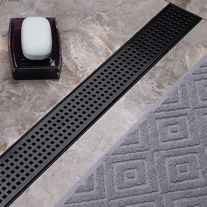 900Mm Black Grate Shower Drain Square Pattern