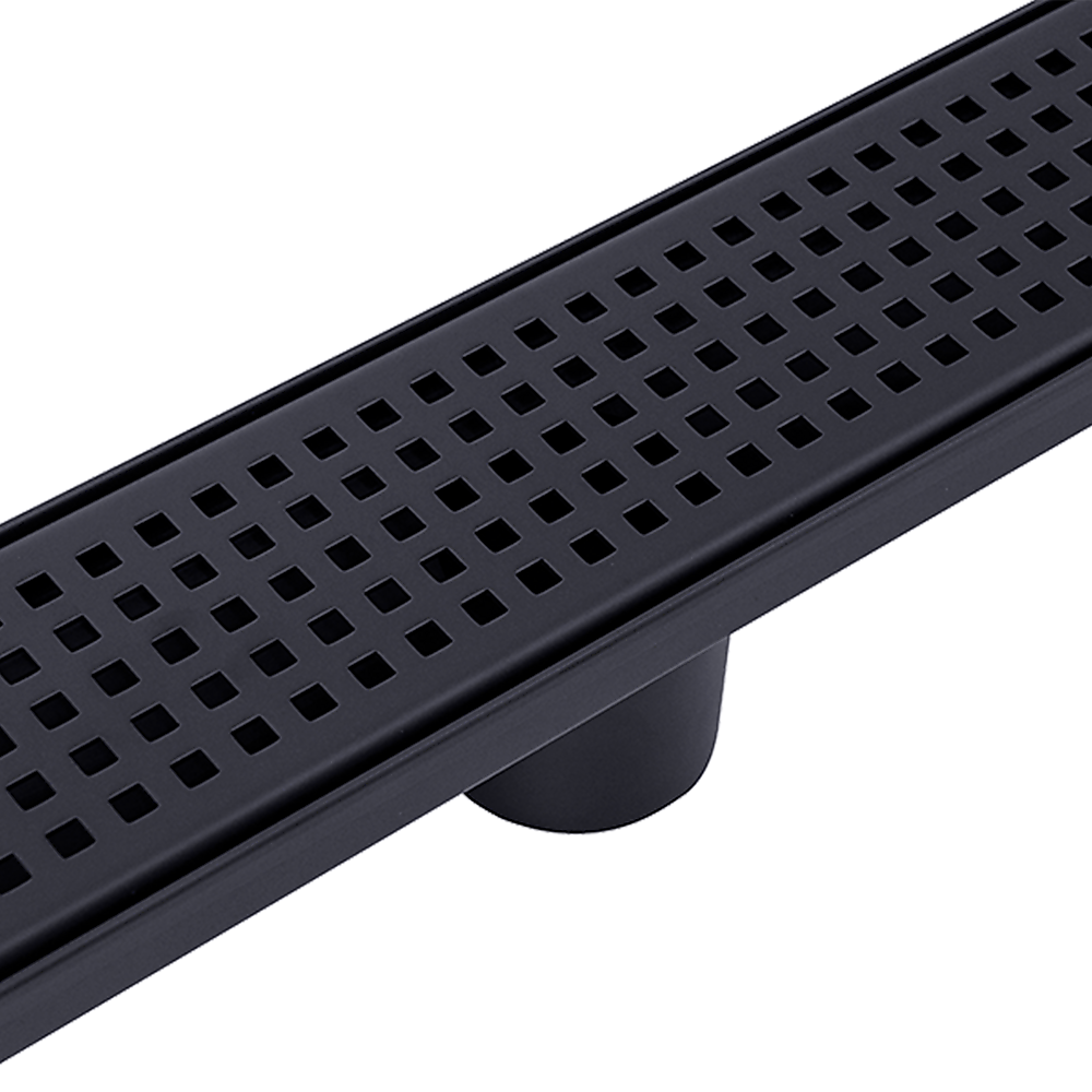 900Mm Black Grate Shower Drain Square Pattern