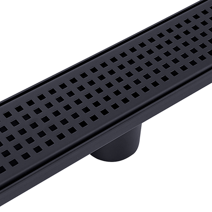 900Mm Black Grate Shower Drain Square Pattern