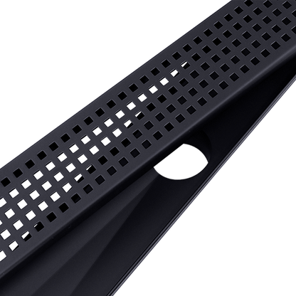 900Mm Black Grate Shower Drain Square Pattern