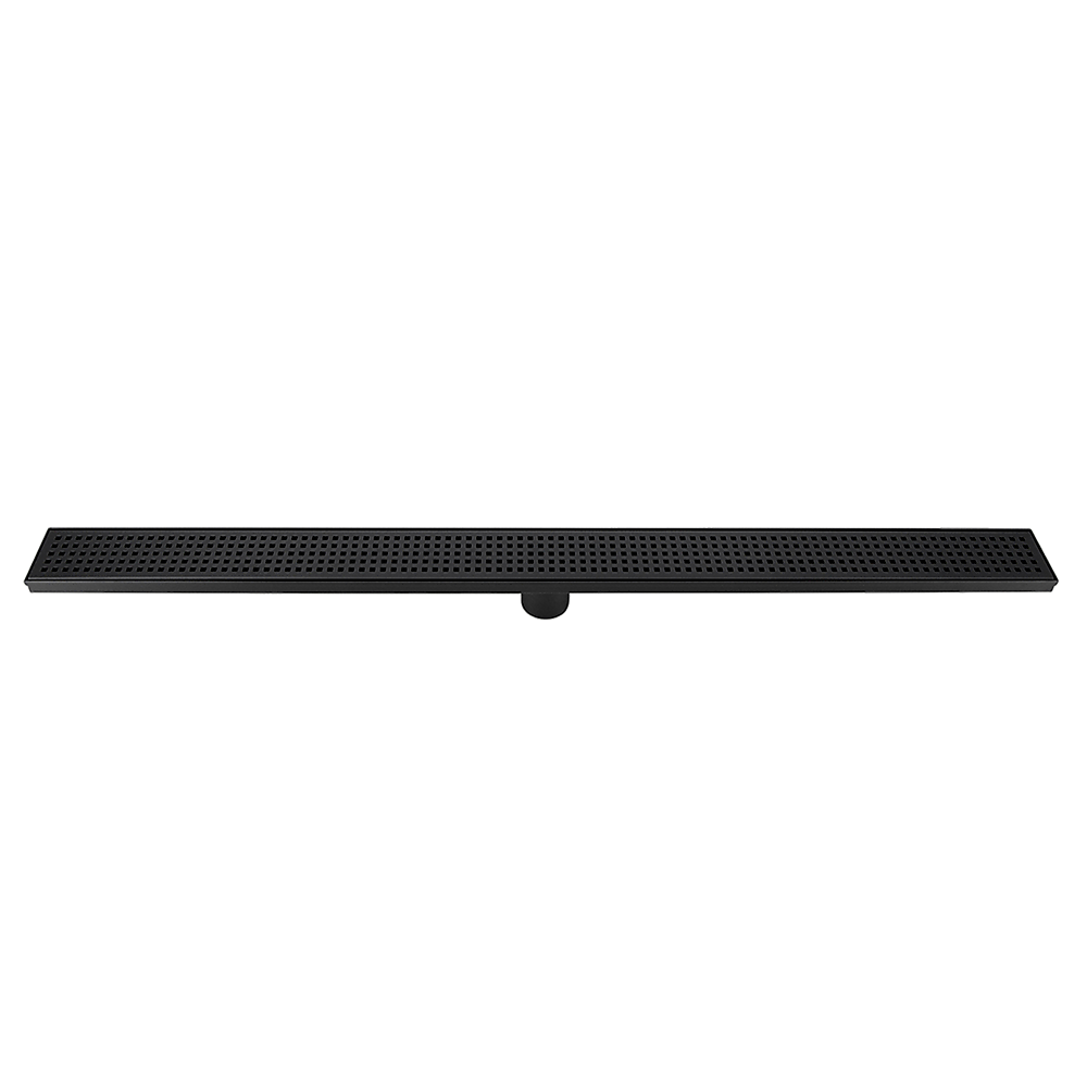 1000Mm Black Grate Shower Drain Square Pattern