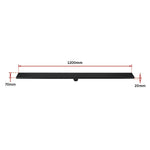 1200Mm Black Grate Shower Drain Square Pattern