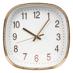 Modern Silent Wall Clock - Non-Ticking Quartz Battery Operated Gold
