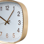 Modern Silent Wall Clock - Non-Ticking Quartz Battery Operated Gold