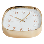 Modern Silent Wall Clock - Non-Ticking Quartz Battery Operated Gold