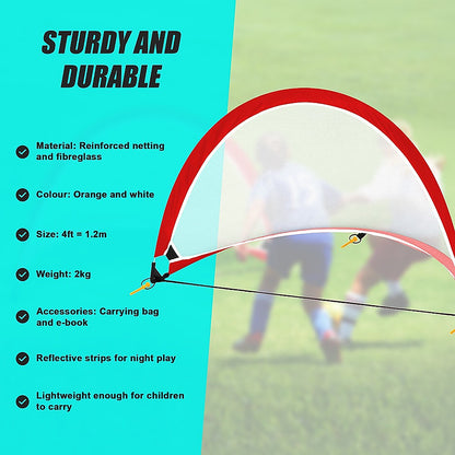 Portable Kids Soccer Goals Set – 2 Pop Up Soccer Goals, Cones, Goal Carry Bag