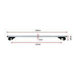 Car Top Roof Rail Rack Cross Bar Aluminium Lockable 1350Mm