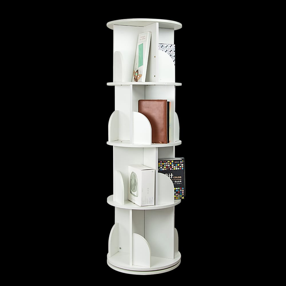 Rotating Bookcase Shelf Unit 129x40cm