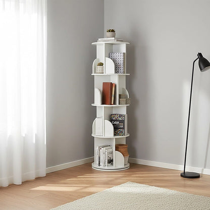 Rotating Bookcase Shelf Unit 129x40cm