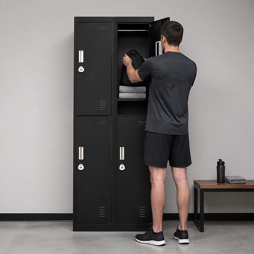 Four-Door Office Gym Shed Storage Locker