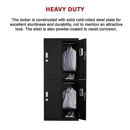 Steel Office Storage Locker Four Door 2x2cm