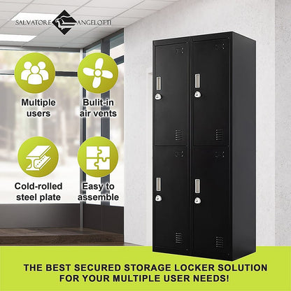 Steel Office Storage Locker Four Door 2x2cm