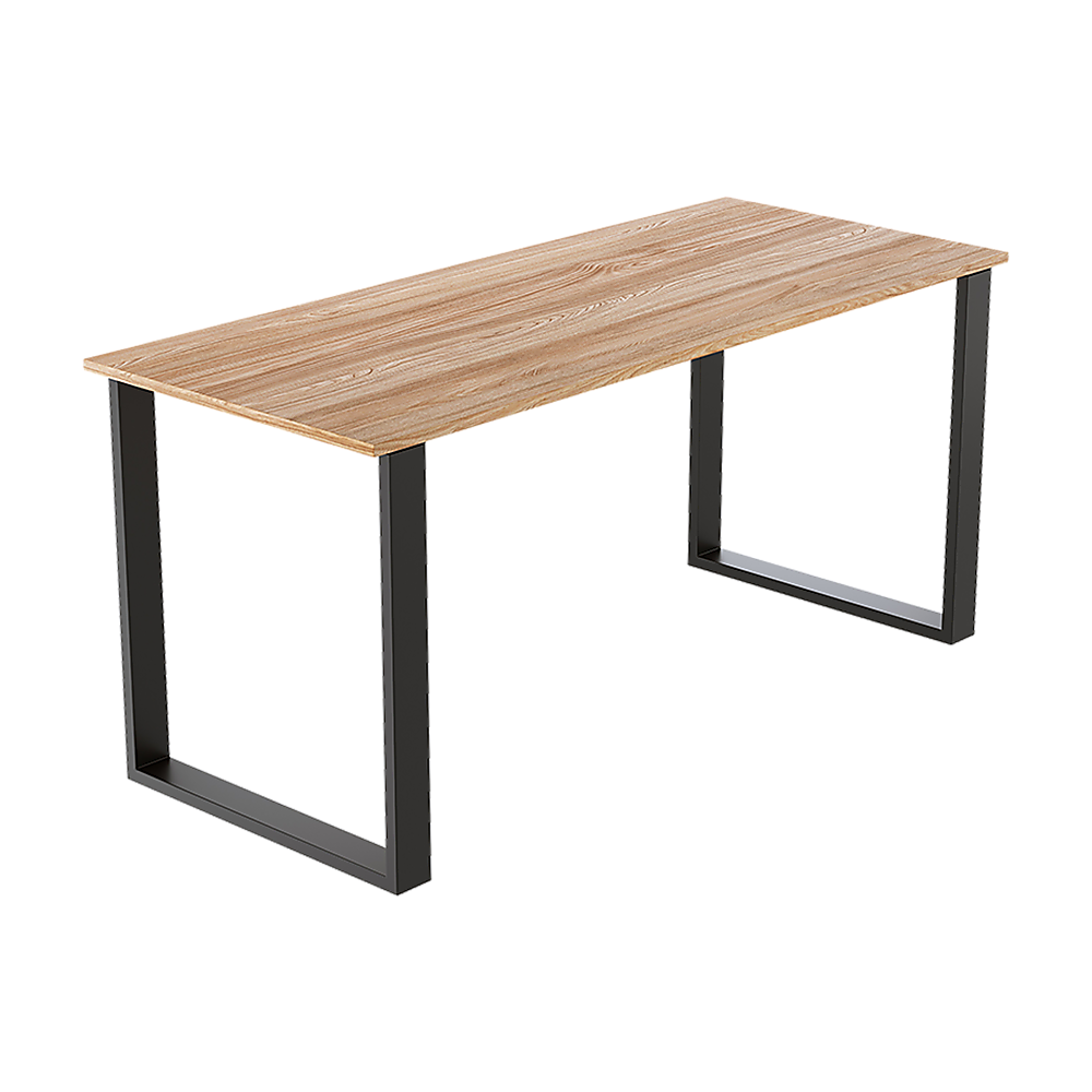 Black Square Retro Industrial Desk Bench
