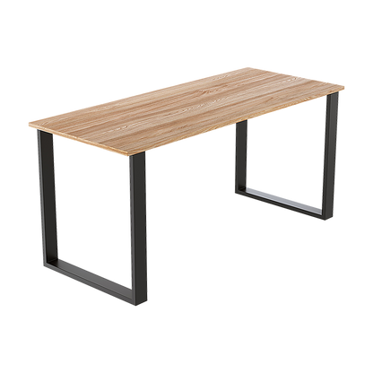 Black Square Retro Industrial Desk Bench
